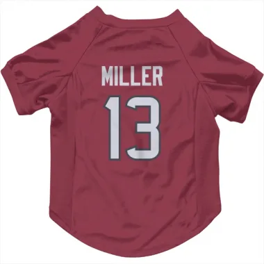 Red Houston Texans Braxton Miller   Dog & Cat Pet Jersey