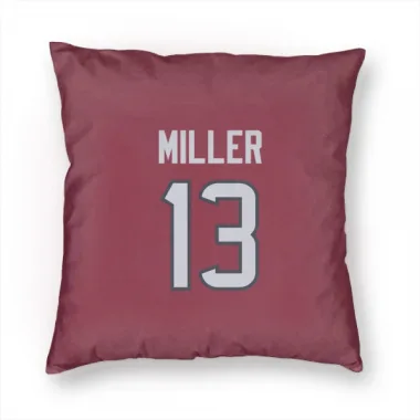 Red Houston Texans Braxton Miller   Pillow Cover (18 X 18)