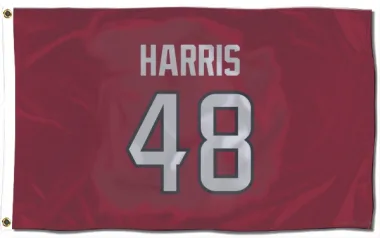 Red Houston Texans Christian Harris   Flag (3 X 5)