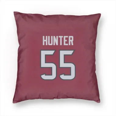 Red Houston Texans Danielle Hunter   Pillow Cover (18 X 18)