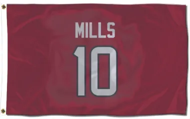 Red Houston Texans Davis Mills   Flag (3 X 5)