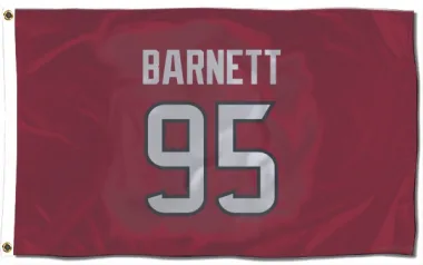 Red Houston Texans Derek Barnett   Flag (3 X 5)