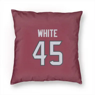 Red Houston Texans Devin White   Pillow Cover (18 X 18)