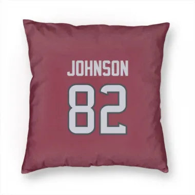 Red Houston Texans Diontae Johnson   Pillow Cover (18 X 18)