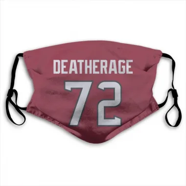 Red Houston Texans Dylan Deatherage   Face Mask