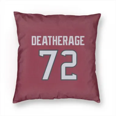 Red Houston Texans Dylan Deatherage   Pillow Cover (18 X 18)