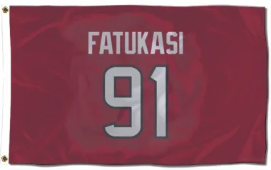 Red Houston Texans Folorunso Fatukasi   Flag (3 X 5)