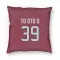 Red Houston Texans Henry To'oTo'o   Pillow Cover (18 X 18)