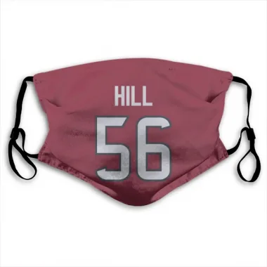 Red Houston Texans Jamal Hill   Face Mask