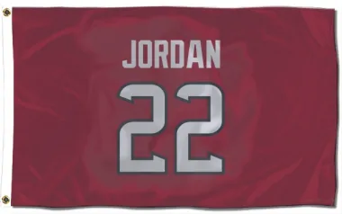 Red Houston Texans Jawhar Jordan   Flag (3 X 5)