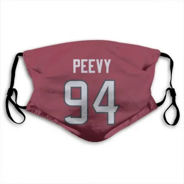 Red Houston Texans Jayden Peevy   Face Mask