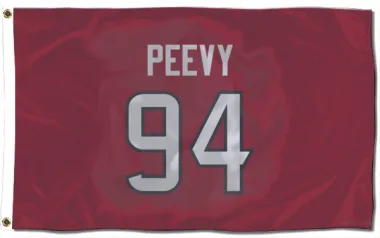 Red Houston Texans Jayden Peevy   Flag (3 X 5)