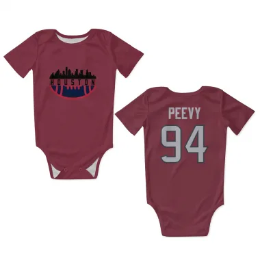 Red Houston Texans Jayden Peevy   Newborn & Infant Bodysuit