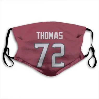 Red Houston Texans Jaylon Thomas   Face Mask