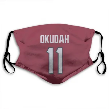 Red Houston Texans Jeff Okudah   Face Mask