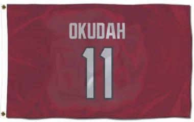 Red Houston Texans Jeff Okudah   Flag (3 X 5)