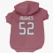 Red Houston Texans Jerry Hughes   Dog & Cat Pet Hoodie