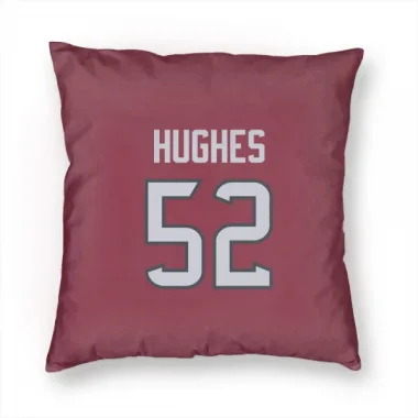 Red Houston Texans Jerry Hughes   Pillow Cover (18 X 18)