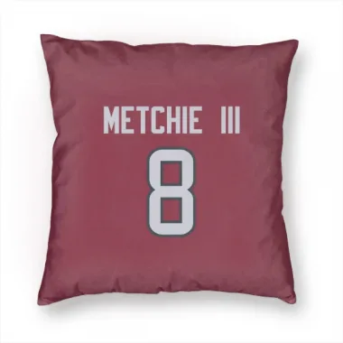 Red Houston Texans John Metchie III   Pillow Cover (18 X 18)