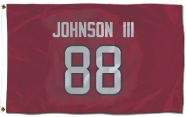 Red Houston Texans Johnny Johnson III   Flag (3 X 5)