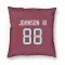 Red Houston Texans Johnny Johnson III   Pillow Cover (18 X 18)