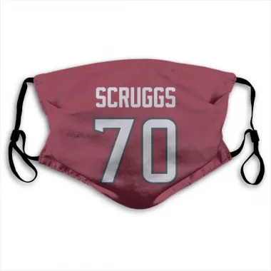 Red Houston Texans Juice Scruggs   Face Mask