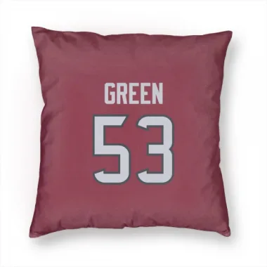 Red Houston Texans Kendrick Green   Pillow Cover (18 X 18)