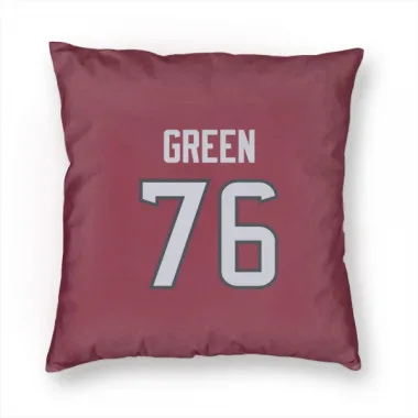 Red Houston Texans Kenyon Green   Pillow Cover (18 X 18)