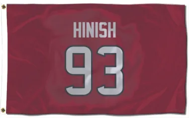 Red Houston Texans Kurt Hinish   Flag (3 X 5)