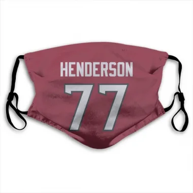 Red Houston Texans LaDarius Henderson   Face Mask