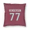 Red Houston Texans LaDarius Henderson   Pillow Cover (18 X 18)