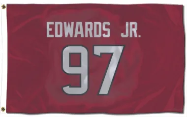 Red Houston Texans Mario Edwards Jr.   Flag (3 X 5)