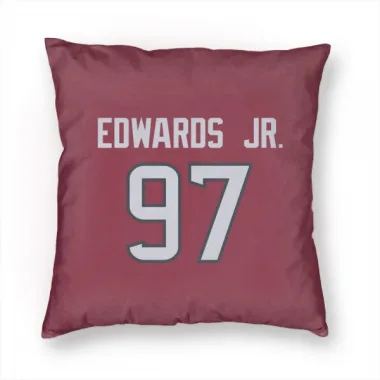 Red Houston Texans Mario Edwards Jr.   Pillow Cover (18 X 18)