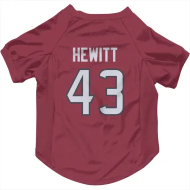 Red Houston Texans Neville Hewitt   Dog & Cat Pet Jersey