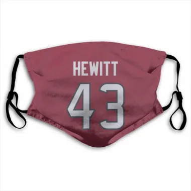 Red Houston Texans Neville Hewitt   Face Mask