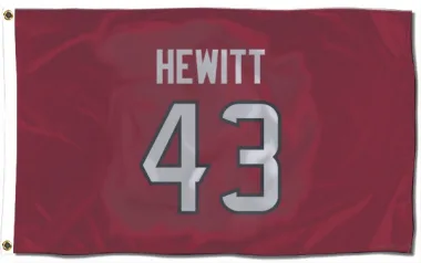 Red Houston Texans Neville Hewitt   Flag (3 X 5)