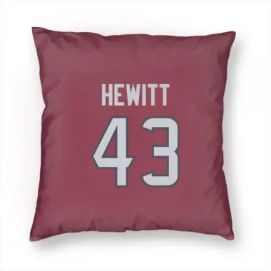 Red Houston Texans Neville Hewitt   Pillow Cover (18 X 18)