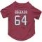 Red Houston Texans Nick Broeker   Dog & Cat Pet Jersey