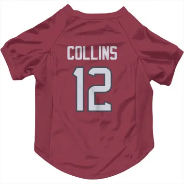 Red Houston Texans Nico Collins   Dog & Cat Pet Jersey