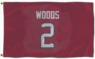 Red Houston Texans Robert Woods   Flag (3 X 5)