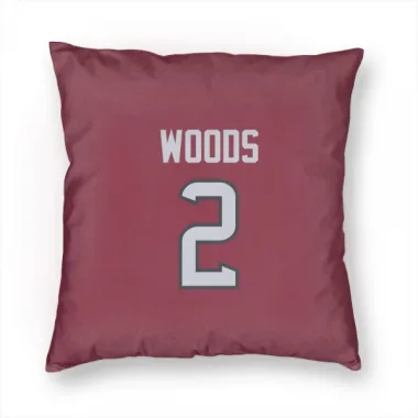 Red Houston Texans Robert Woods   Pillow Cover (18 X 18)