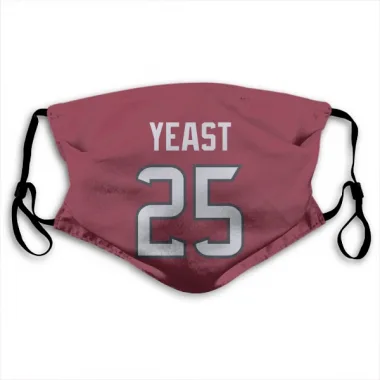 Red Houston Texans Russ Yeast   Face Mask