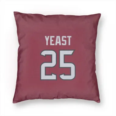 Red Houston Texans Russ Yeast   Pillow Cover (18 X 18)