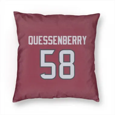 Red Houston Texans Scott Quessenberry   Pillow Cover (18 X 18)