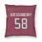 Red Houston Texans Scott Quessenberry   Pillow Cover (18 X 18)