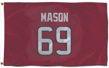 Red Houston Texans Shaq Mason   Flag (3 X 5)