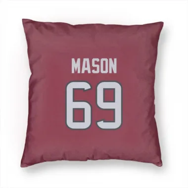 Red Houston Texans Shaq Mason   Pillow Cover (18 X 18)