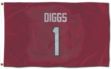 Red Houston Texans Stefon Diggs   Flag (3 X 5)