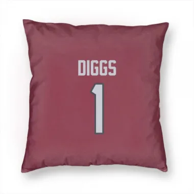 Red Houston Texans Stefon Diggs   Pillow Cover (18 X 18)