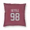 Red Houston Texans Tim Settle Jr.   Pillow Cover (18 X 18)